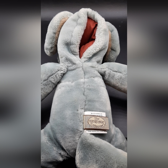 Vintage 1981 Ganzbros Blue Eyes Gray Wrinkles Dog Hand Puppet Plush 17" - Picture 6 of 9